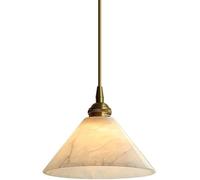 GLETSF Japanese Style all-Copper Marble Small Chandelier,Kitchen Island Bowl Ceiling Hanging Lamp,Modern Chandelier Natural Stone Lighting Fixture for Dining Room Bedroom Restau