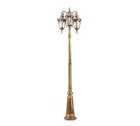 GLETSF Lampada da Giardino a Tre Teste per Esterni, Impermeabile IP65, Adatta per Ville, Giardini, Aree Esterne, con Attacco E27, per Prati e Strade, per Cortili e parchi.,Bronzed 260cm