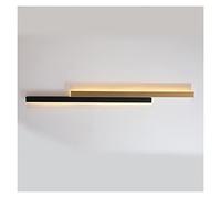 GLETSF Lampade da Parete e Applique Lampada da Parete LED lineare Moderna a Striscia Lunga, Nero-Bianco Applique da Parete Minimalista in Metallo a Filo Muro, Illuminazione a Parete,Gold-60CM