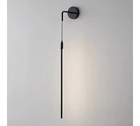 GLETSF Linear Long Tube Wall Light, Copper Flute Wall Lamp with Silicone Shade, Modern LED Wall Sconce - 22W - 3 Color Mode, Slim Bedside Wall Lights, Bedroom Lighting Wall Lamp-Black Copper