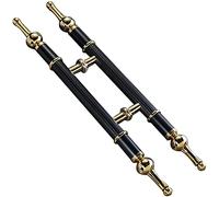 GLETSF Maniglia per Porta D'Albergo, Sala Ktv E Bar, Caffetteria, Maniglia Antica A Spinta, Maniglia per Porta Rotonda per Interni Ed Esterni, Maniglia per Porta del Fienile in -Black D-126Cm/50In