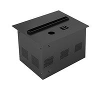 GLETSF Mini Camino Elettrico Contemporaneo con Telecomando per La Regolazione della Fiamma E Realistici Effetti Fiamma. Alloggiamento in Metallo Quadrato, Design da Incasso per