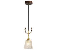GLETSF Nordic Study Bedroom Bedside Pendant Light Single Head Creative Personality Antler Simple Copper Drop Light Kitchen Island Dining Room American Chandelier