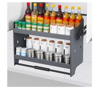 GLETSF Organizer per Armadietto Estraibile, Ripiano Estraibile A 2 Livelli, Altezza Regolabile, Adatto per Cucina, Bar, Mobiletto da Bar E Dispensa, capacità di Carico 20 kg-One Color-514x280x540mm