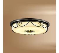 GLETSF Pendant Lights, Retro Ceiling Lights, all Copper Bedroom Lights, Light Luxury LED Entry Porch Lights, Black European Style Ceiling Lights in The Hall-Black Rubbed Gold