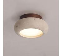 GLETSF Wood Flush Mount Ceiling Light Nordic Stone Ceiling Lamp LED Hallway Lighting Fixture 5.9" Close To Ceiling Lamps, Natural Stone Ceiling Lights for Entryway Balcony Loung-Walnut Color