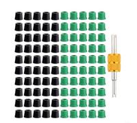 Glewi 100 guarnizioni ad accoppiamento rapido HVAC da 1/4", in gomma resistente all'olio, kit di guarnizioni O-ring con valvola di rimozione del nucleo della valvola, per riparazione di tubi di
