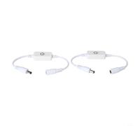 Glewi 2 interruttori dimmer touch con striscia LED, controllo della luminosità del 10-100% per controller PWM in linea per barra luminosa a colore singolo DC 12 V-24 V (bianco)