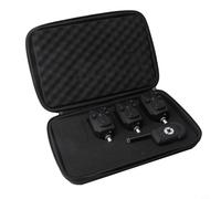 Glewi Allarme digitale wireless per pesca alla carpa, set con flash LED, impermeabile, 6 livelli di sensibilità, per canne da mare, nero, 2 trasmettitori (1+3 allarmi)