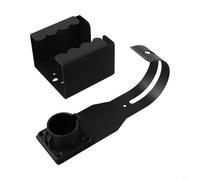 Glewi Kit di montaggio a parete per caricabatterie EV SAE J1772, gancio di servizio con organizer per cavi, per garage, nero