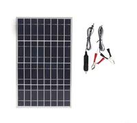 Glewi Kit pannello solare policristallino da 18 V 20 W con controller impermeabile 60 A e porte USB per la ricarica della batteria (solo pannello)
