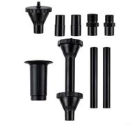 Glewi Kit per fontana da giardino, 9 ugelli in plastica per laghetti, teste di spruzzo d'acqua con tubi di prolunga per la decorazione del bagno degli uccelli, nero
