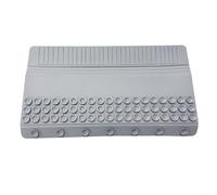 Glewi Lavello in silicone per paraspruzzi, deflettore d'acqua flessibile con ventose, per bordo del bacino della cucina, previene spruzzi d'acqua, installazione piatta o caduta, 50 x 10 cm (grigio)