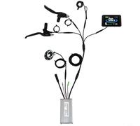 Glewi per KT 15A Controller 36V 48V 250W Per E-Bike Con Display LCD8H Sensore PAS Leve Freno Farfalla Kit Impermeabile Argento