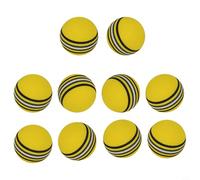Glewi Set di 10 palline in schiuma EVA morbida e leggera con design arcobaleno per allenamento e tiro al chiuso (giallo)