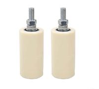 Glewi - Set di 4 guide per cancelli scorrevoli per guide angolari e rotonde in acciaio, ruote in nylon PP (50 x 100)