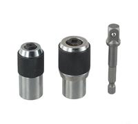 Glewi Set di prese per rubinetto con adattatore regolabile e da 3/8", 3 pezzi in acciaio CR-MO per estrattori per rubinetti compatibili con rubinetti #6-1/4 e 1/4-1/2 per Thre