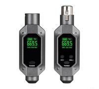 Glewi Sistema XLR wireless Stage Ready per microfoni dinamici, set di ricevitori trasmettitore da 30,5 m, audio a 24 bit/48 kHz, bassa latenza < 3 ms, 5 ore