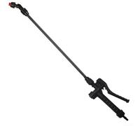 Glewi Spruzzatore a zaino da 61 cm, nero e rosso, con leva bloccabile e impugnatura in gomma, lancia spray in plastica robusta in fibra di vetro