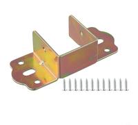 Glewi Staffa per binario letto a forma di U, cerniera di supporto resistente, connettore per telaio in acciaio zincato, hardware per telaio del letto in legno, montaggio su binario da 32 mm, 35 mm, 40