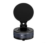 Glewi Supporto a ventosa per telefono per auto, supporto per cruscotto e parabrezza GPS, supporto compatto in ABS nero per installazione senza attrezzi