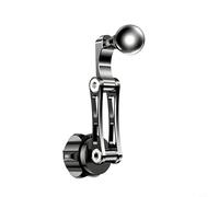 Glewi Supporto per telefono da auto con braccio di estensione del giunto sferico da 17 mm, staffa regolabile in lega di alluminio per cruscotto o console