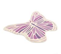 Glewi Tappetino da gioco con farfalla carino per la stanza dei bambini, antiscivolo, morbido, per ragazze e ragazzi, decorazione per la cameretta dei bambini, viola, 20 x 20 cm (farfalla viola D)