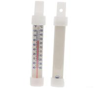 Glewi Termometro digitale per frigorifero e congelatore, doppia scala, in plastica bianca, design compatto, strumento da cucina (stile uno)