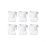 Glewi Vasi per piante autoirriganti con guscio esterno trasparente, vasi da fiori in plastica traspirante per piante da interno, design per respirazione delle radici (6 pezzi)