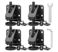 GLFLOW 4 livellatori regolabili per gambe di mobili, resistenti con dadi di bloccaggio, per armadietti, tavoli, banchi da lavoro, scaffalature