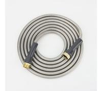 GLFLOW Adattatore di prolunga per tubo da giardino, in acciaio inox, compatibile con avvolgitubo, per uso esterno flessibile (1,8 m)