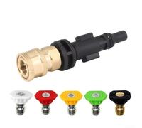 GLFLOW Adattatore professionale per lancia schiuma per lavaggio auto 1/4 kit ugello a connessione rapida compatibile per idropulitrice Lavor Sterwins
