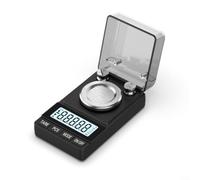 GLFLOW Bilancia di precisione milligrammi, bilancia digitale portatile per gioielli, 0,001 g, bilancia elettronica portatile per oro (nero)