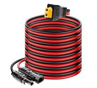 GLFLOW Cavo di prolunga per pannello solare, 10 AWG, per connettore XT60, filo di rame stagnato, ad alta tensione e corrente di collegamento alla batteria del generatore solare (3 metri)