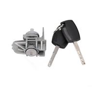 GLFLOW Cilindro serratura portiera anteriore sinistra, con 2 chiavi, 1552849 per Ford Focus, C-Max S-Max, ricambio in metallo