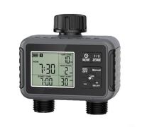 GLFLOW Computer di irrigazione con 2 uscite Programmi di irrigazione | Uscite controllate Timer da giardino programmabile automatico e manuale con ritardo di pioggia automatico