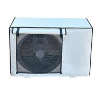 GLFLOW Copertura per condizionatore d'aria esterna, tessuto Oxford impermeabile, protezione dalle intemperie per unità AC, argento, 90 x 62 x 38 cm (74 x 54 x 26 cm)