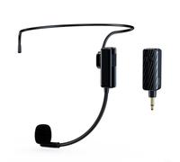 GLFLOW Cuffie con microfono wireless, microfono senza fili 24 G con portata di 40 m, 20 canali, ricarica di tipo C, per fitness, insegnamento, guida turistica