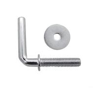 GLFLOW Dado a vite a forma di 7 per ventilatore da terra, supporto in metallo zincato con set di rondelle piatte