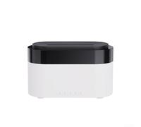GLFLOW Diffusore digitale a forma di fiamma per aromaterapia, telecomando 3 in 1, cambia colore, luce d'atmosfera, 150 ml (bianco)
