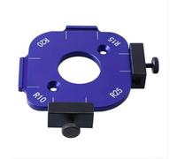 GLFLOW Guida del router del modello di taglio della maschera del raggio dell'angolo del guardaroba della lega di alluminio per la lavorazione precisa del legno (R10-R25)