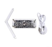 GLFLOW IN-12 Orologio Nixie con retroilluminazione multicolore, visualizzazione ora e data, programma anti-avvelenamento, basso consumo energetico, dimensioni 11,5 cm (senza tubi)