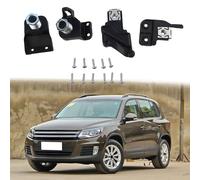 GLFLOW Kit di riparazione staffa faro anteriore destro, ABS nero, compatibile con OEM 5N0998226B 2012-2017