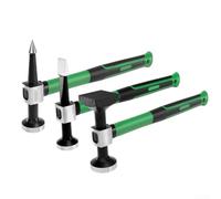 GLFLOW Martello in lamiera da 315 mm con testa in acciaio al carbonio e manico in fibra di vetro per riparazione auto e modellatura del metallo (3 pezzi)