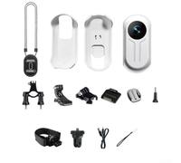 GLFLOW Mini videocamera da corpo 1080P indossabile Action Cam con visioni, grandangolo a 120°, videoregistratore POV per sport ciclismo e vlogging e facile da trasportare e indossare (bianco)