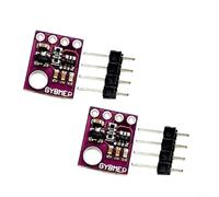 GLFLOW Modulo sensore GY-BME/BMP280 per misurazione di temperatura, umidità e pressione, I2C e supporto SPI, PCB viola 5V (GY-BME280-5V)