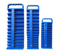 GLFLOW Organizer magnetico per bussole, per chiavi SAE e metriche da 1/4", 3/8", 1/2", struttura in ABS resistente, contiene 76 prese, blu (3 pezzi)