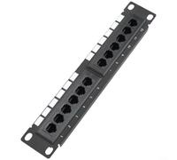 GLFLOW Pannello patch a 12 porte per montaggio a parete per reti Cat5e/Cat6, gestione cavi in acciaio robusto (categoria 6)