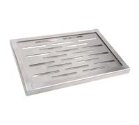 GLFLOW Piastra di copertura per fossa di drenaggio in acciaio inossidabile con telaio, design invisibile, resistente alla ruggine per uso urbano e residenziale (200 x 400 x 20 x 2)