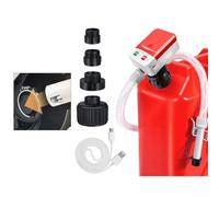 GLFLOW Pompa elettrica USB di trasferimento del carburante con sensore di arresto automatico, portata elevata 12L/min, tubo flessibile 99-130cm, 4 adattatori per olio e diesel
